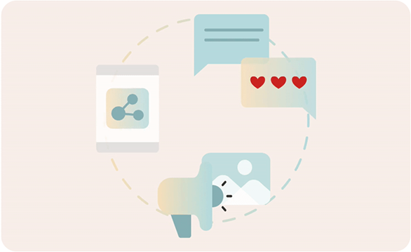 Icons of communication bubbles