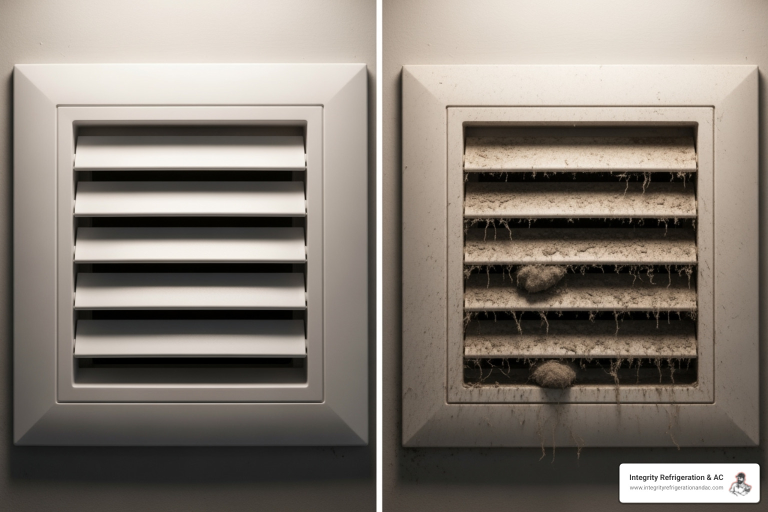 Clean air vent versus a dirty one - duct cleaning davenport FL