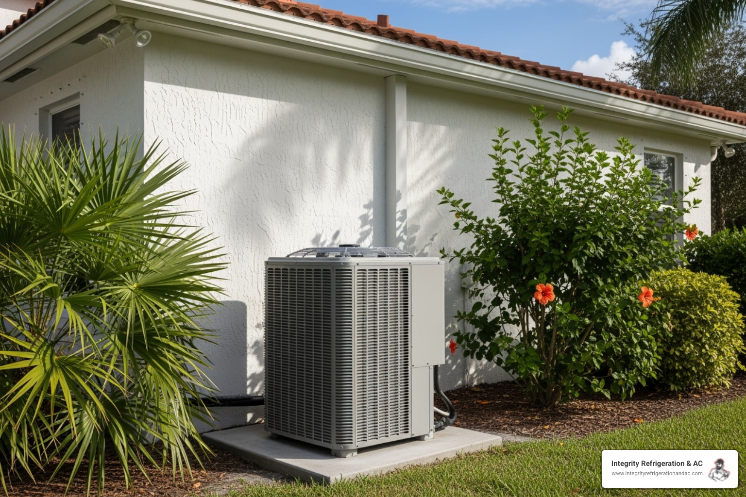 New, modern outdoor AC unit - Davenport AC