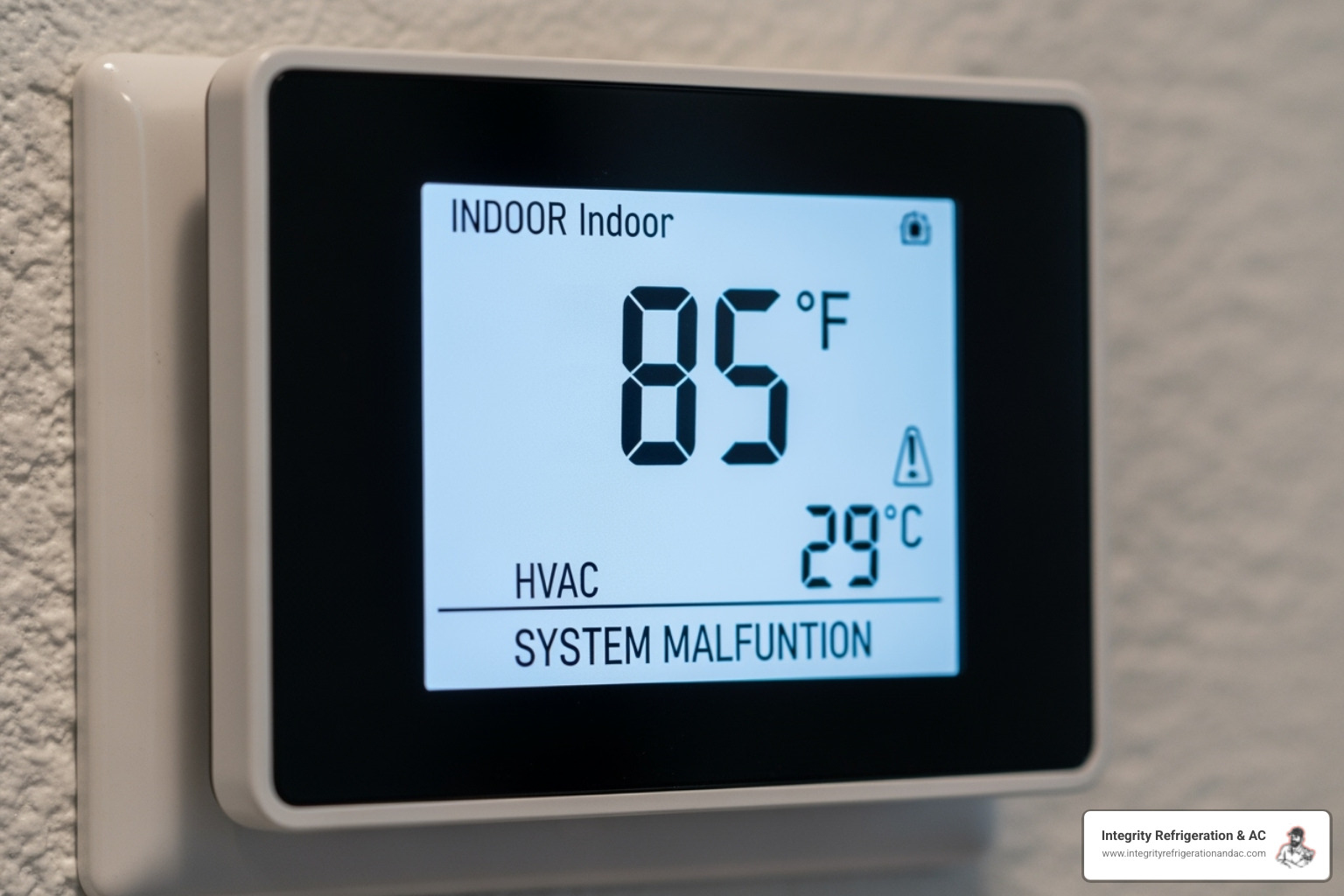 homeowner looking at thermostat with concern - hvac repair lakeland