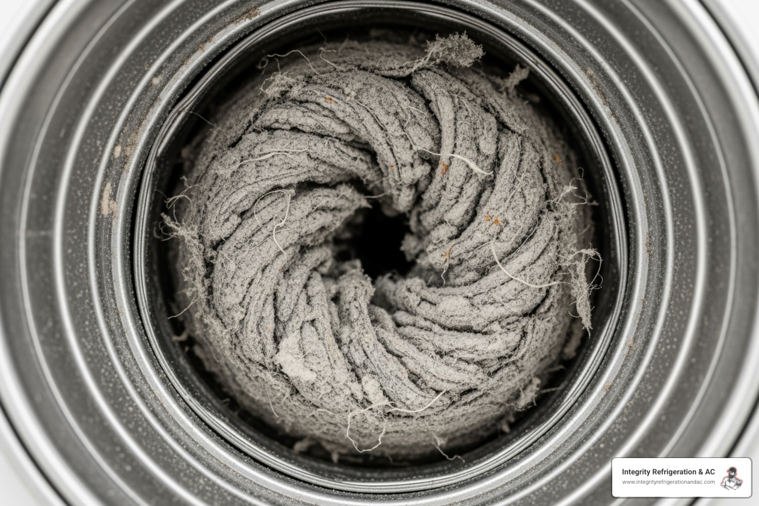clogged dryer vent full of lint - vent cleaning service