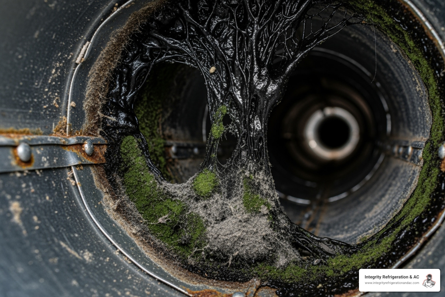 image of mold inside an air duct - Air duct cleaning quotes