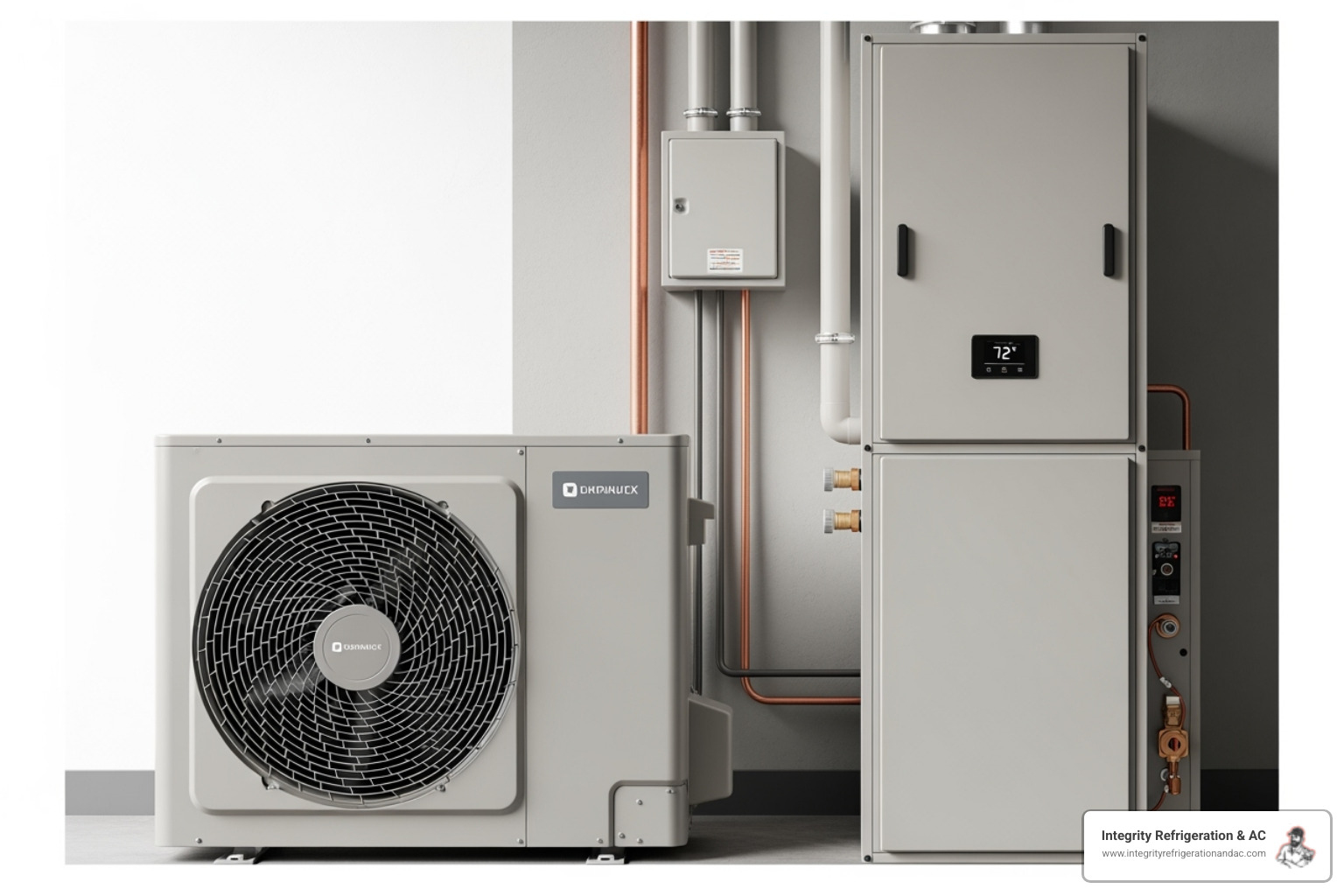 Different types of heating systems including a heat pump and an electric furnace - Furnace service Winter Haven