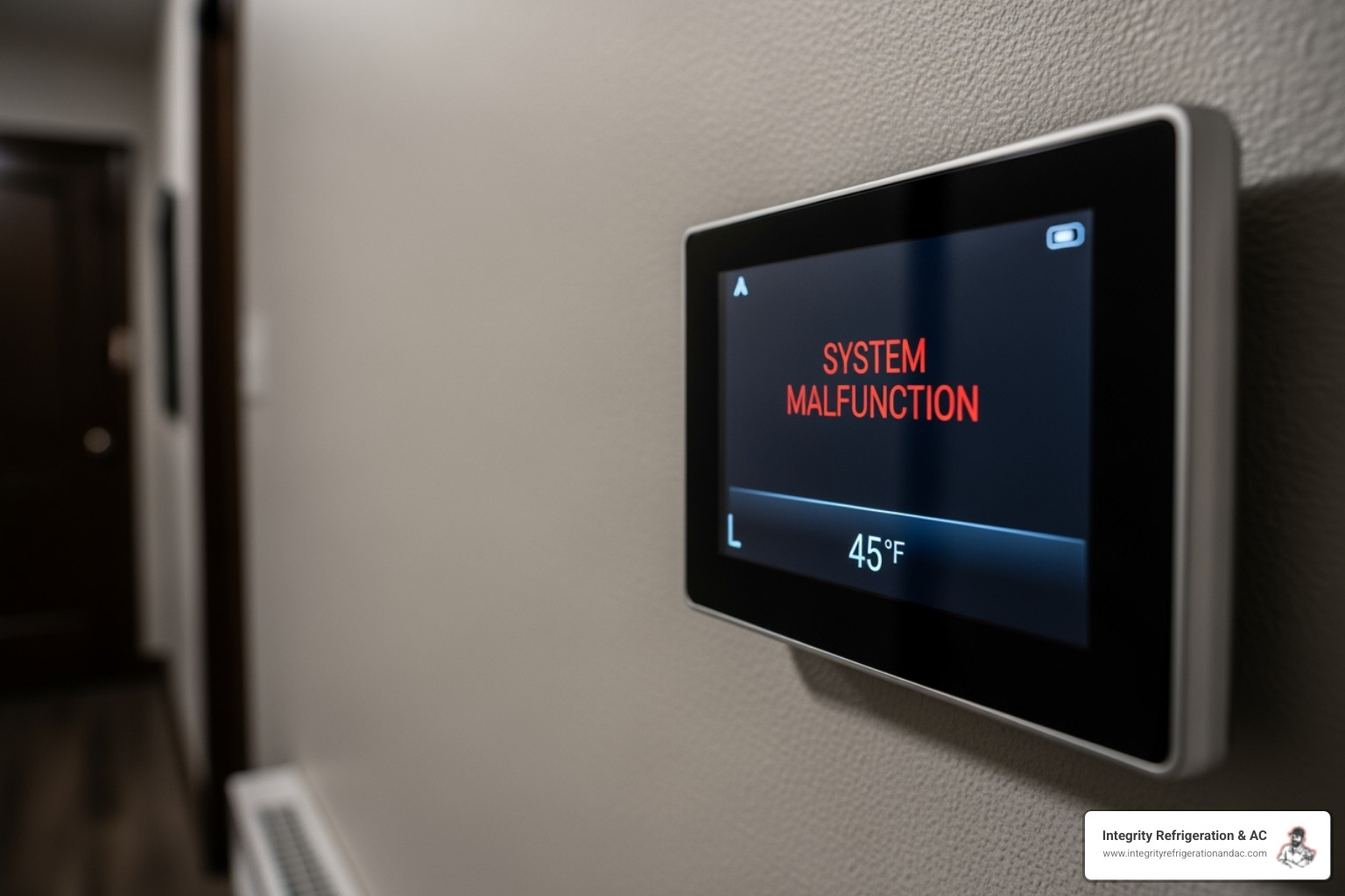 Homeowner looking at thermostat with concerned expression - furnace repair service Florida