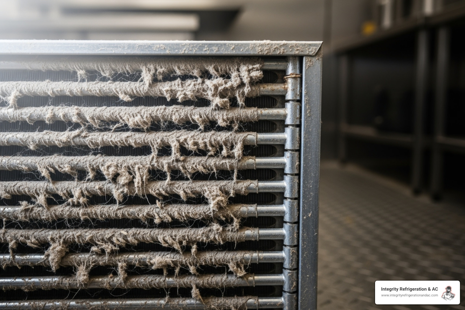 technician servicing a reach-in freezer's condenser coils - Reach-in freezer service technician servicing a reach-in freezer's condenser coils - Reach-in freezer service