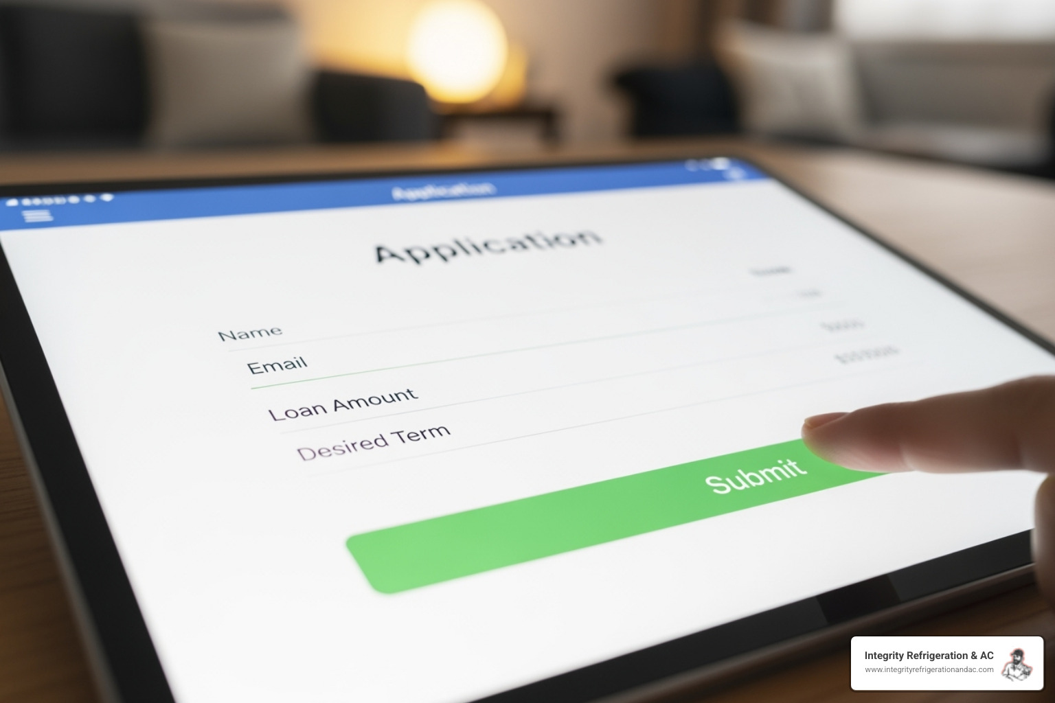 Person easily applying for financing on a tablet - hvac financing near me winter haven fl Person easily applying for financing on a tablet - hvac financing near me winter haven fl