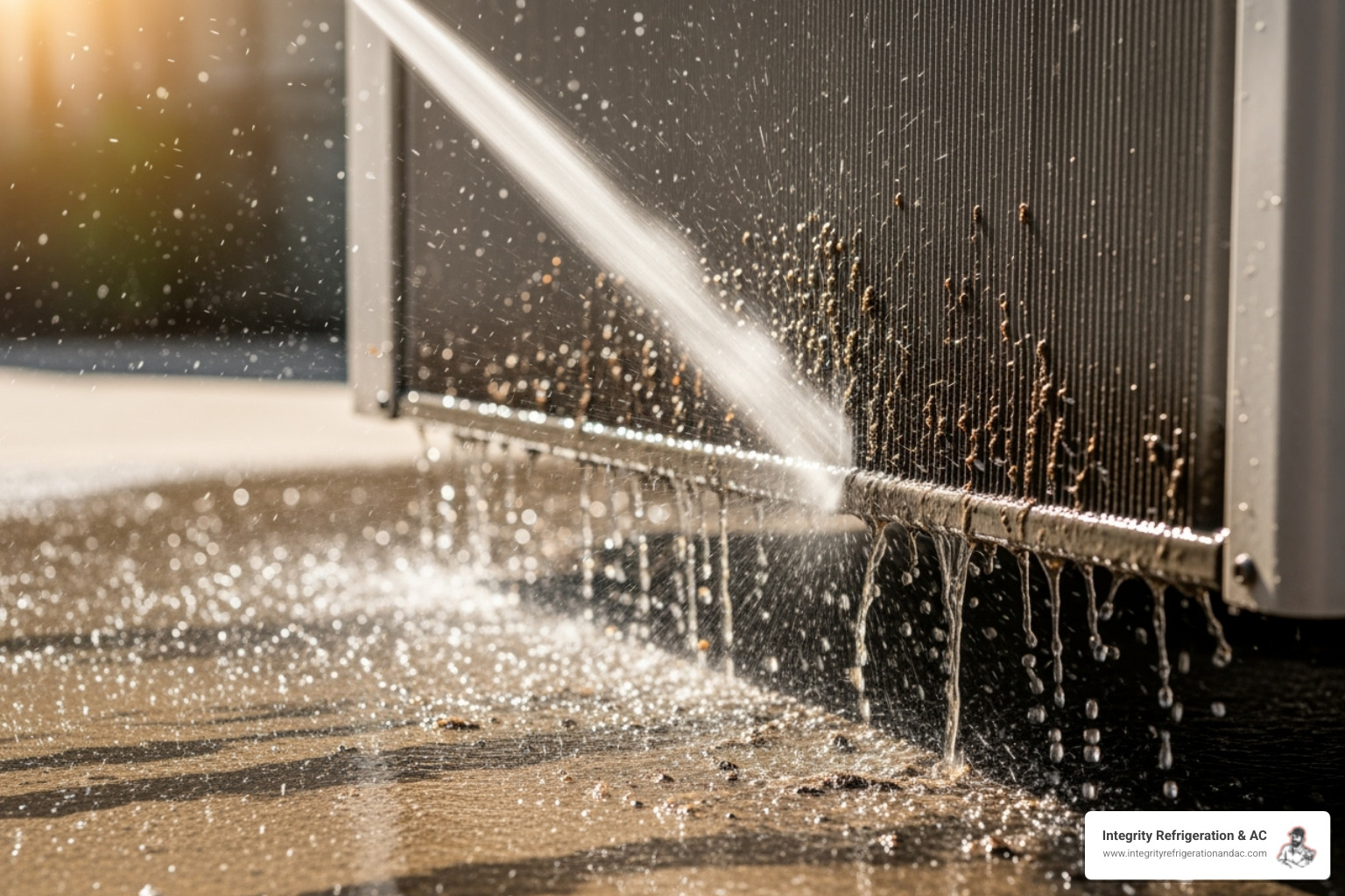 a technician cleaning an outdoor AC unit condenser coil. - ac service lakeland fl a technician cleaning an outdoor AC unit condenser coil. - ac service lakeland fl