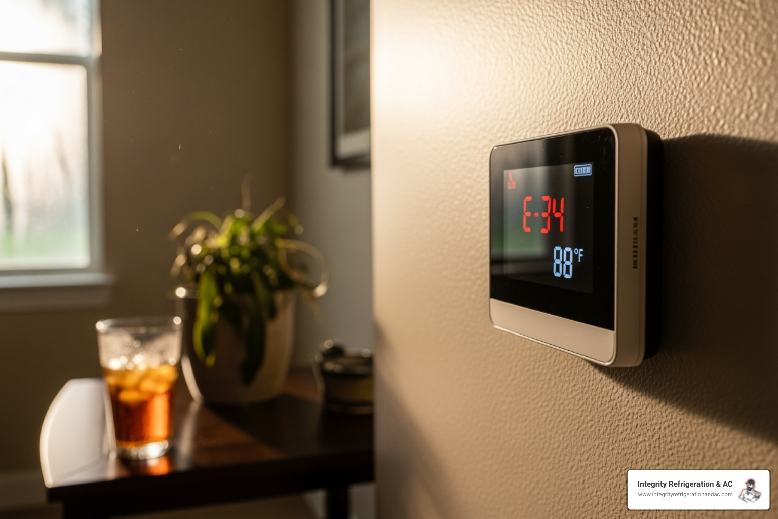 a homeowner looking concerned at their thermostat - trusted hvac company lakeland fl