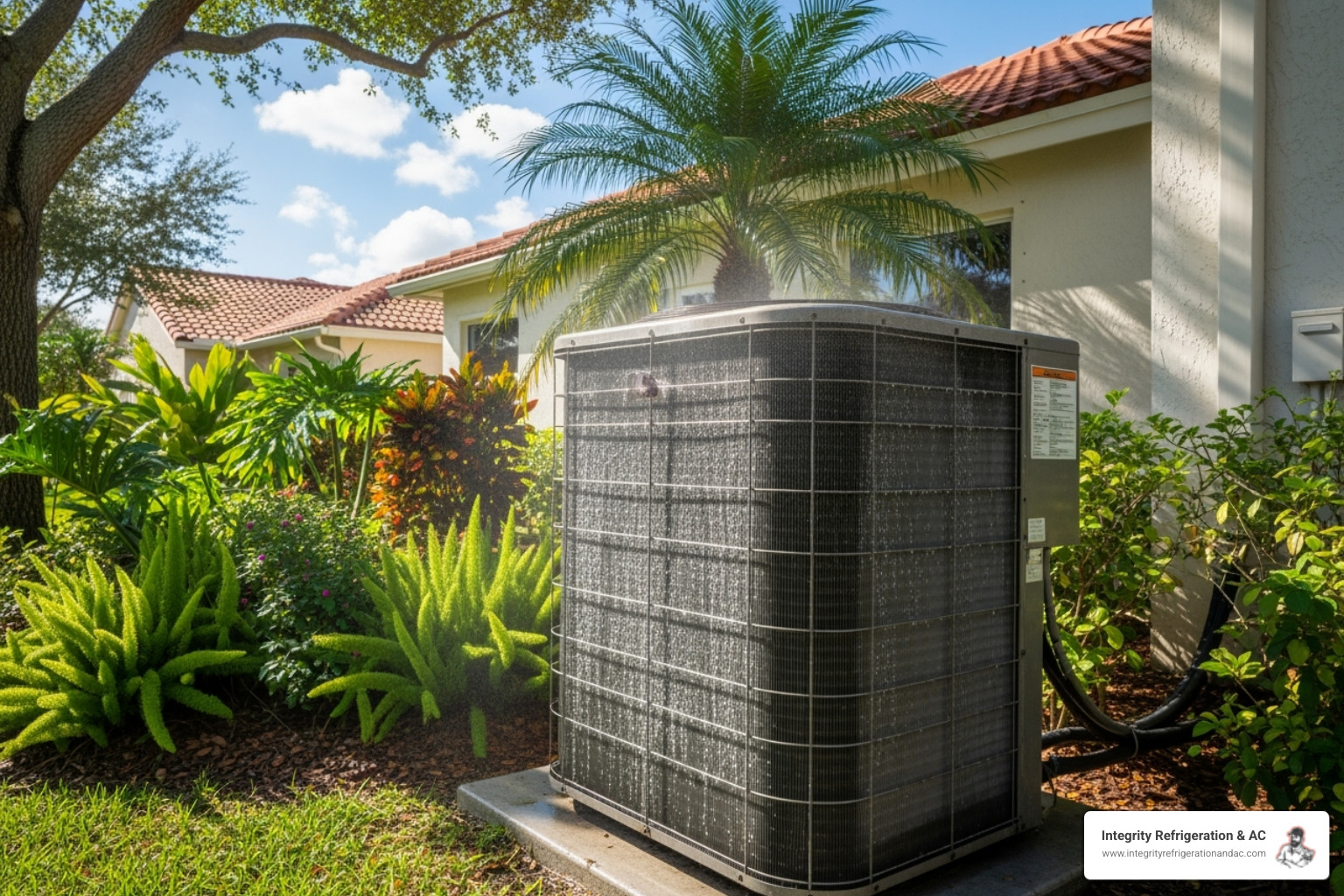 Technician cleaning an outdoor AC unit - 24/7 hvac technician winter haven fl