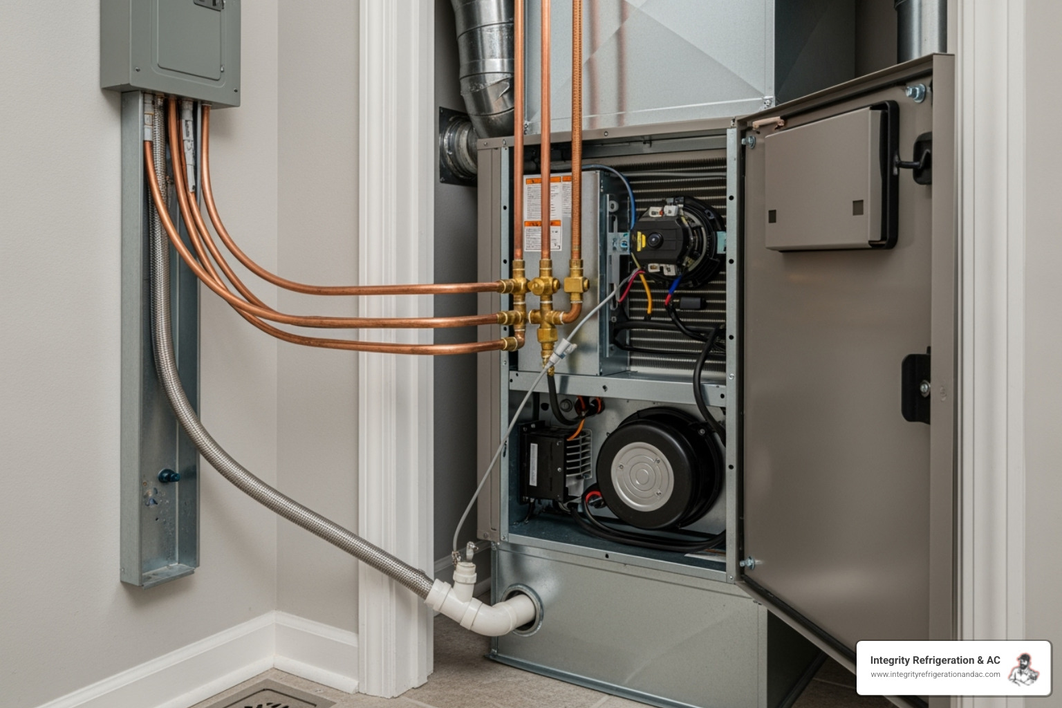 HVAC technician performing a professional heating installation in a residential setting - heating installation winter haven fl