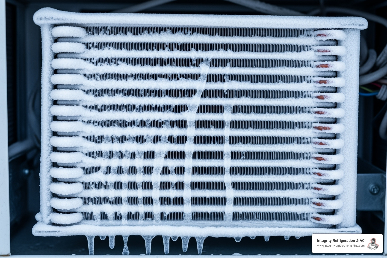 Frozen evaporator coil - AC unit making noise
