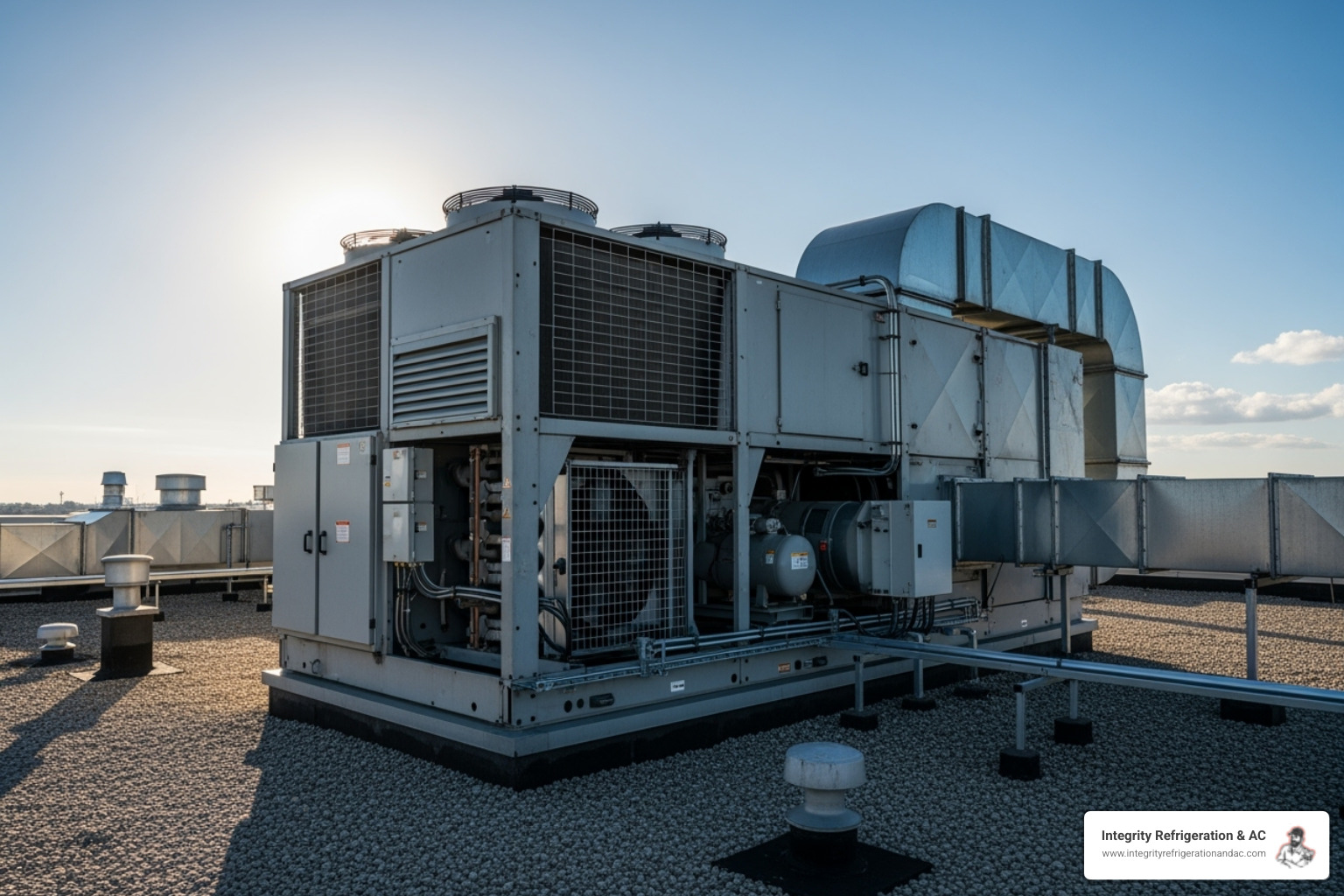 technician servicing commercial rooftop HVAC unit - commercial hvac company near me in celebration fl technician servicing commercial rooftop HVAC unit - commercial hvac company near me in celebration fl