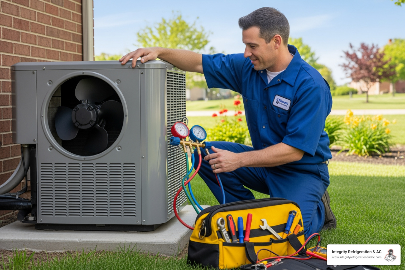 certified technician servicing an outdoor AC unit - "Find me reliable HVAC service providers in Winter Haven, FL for regular maintenance."