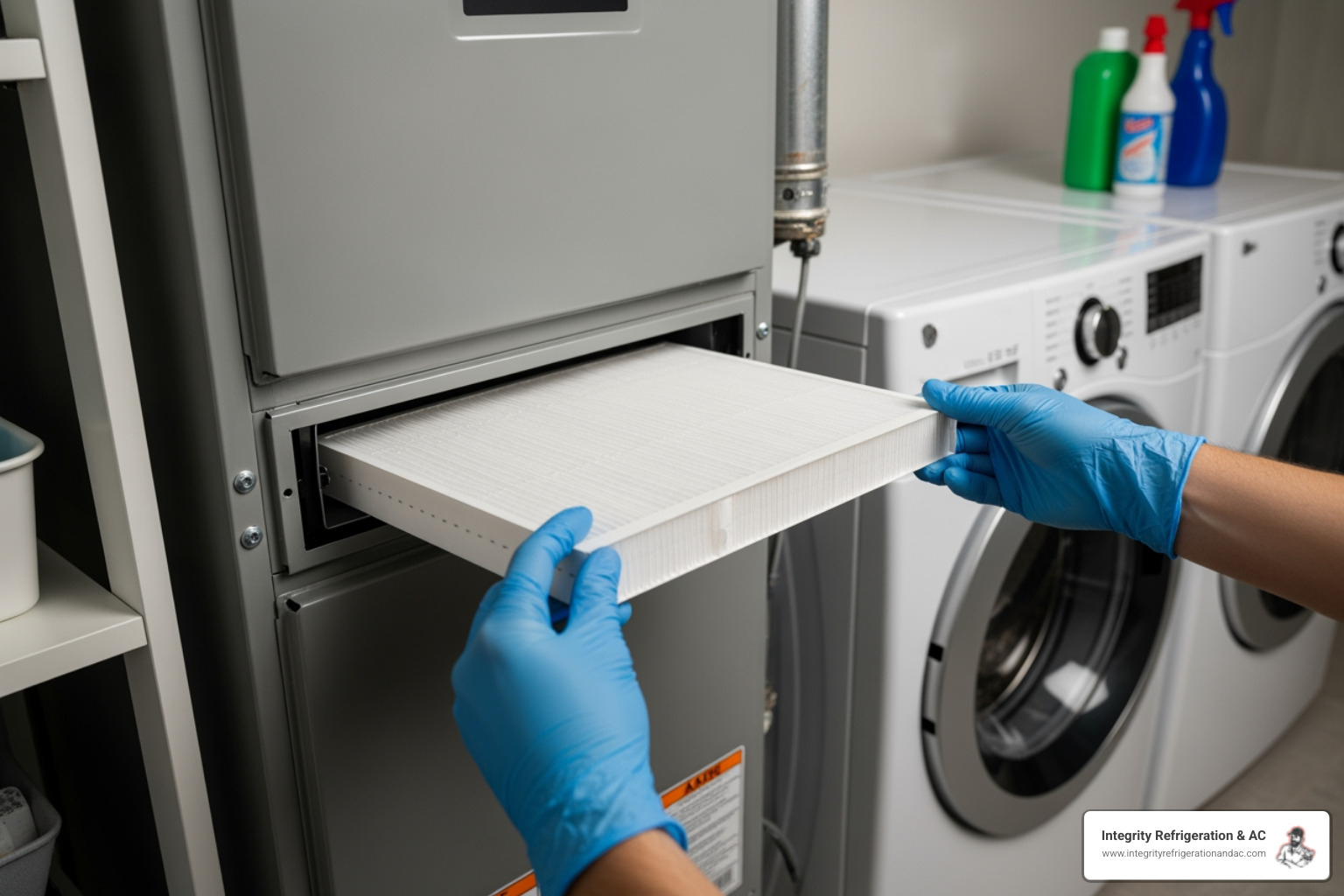 person changing a clean furnace filter - "I need a furnace repair service somewhere in central Florida, specifically around Polk County. Who is available?"