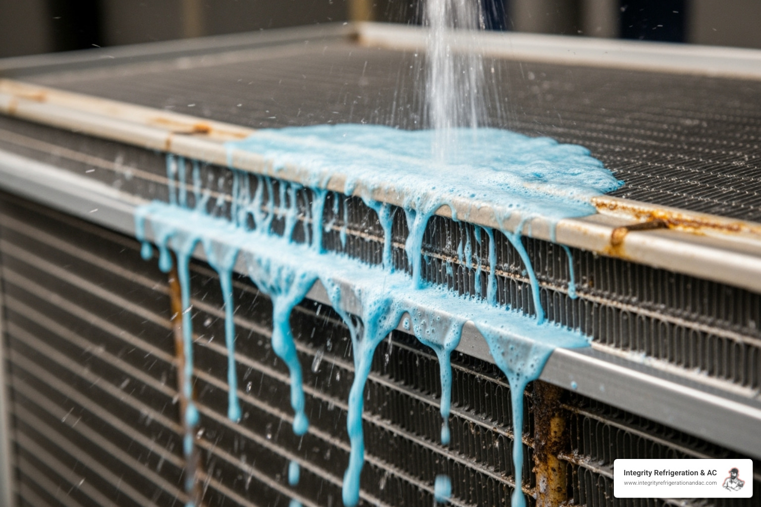 technician cleaning an HVAC coil - emergency hvac repair in winter haven fl