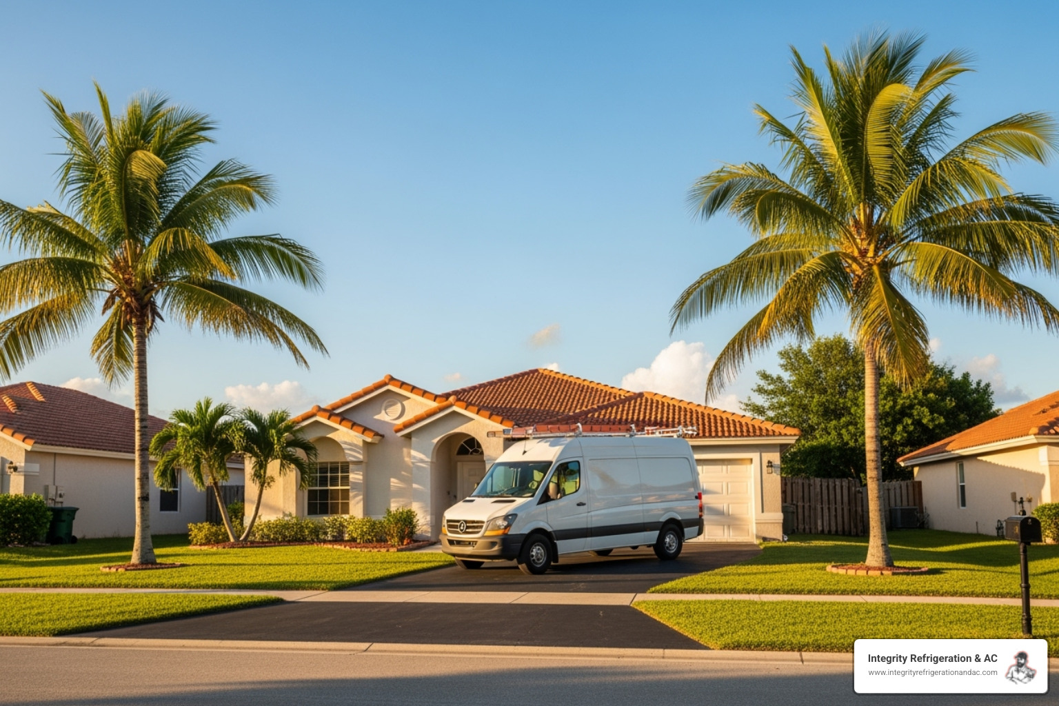 HVAC technician arriving at a Florida home - emergency hvac repair in winter haven fl