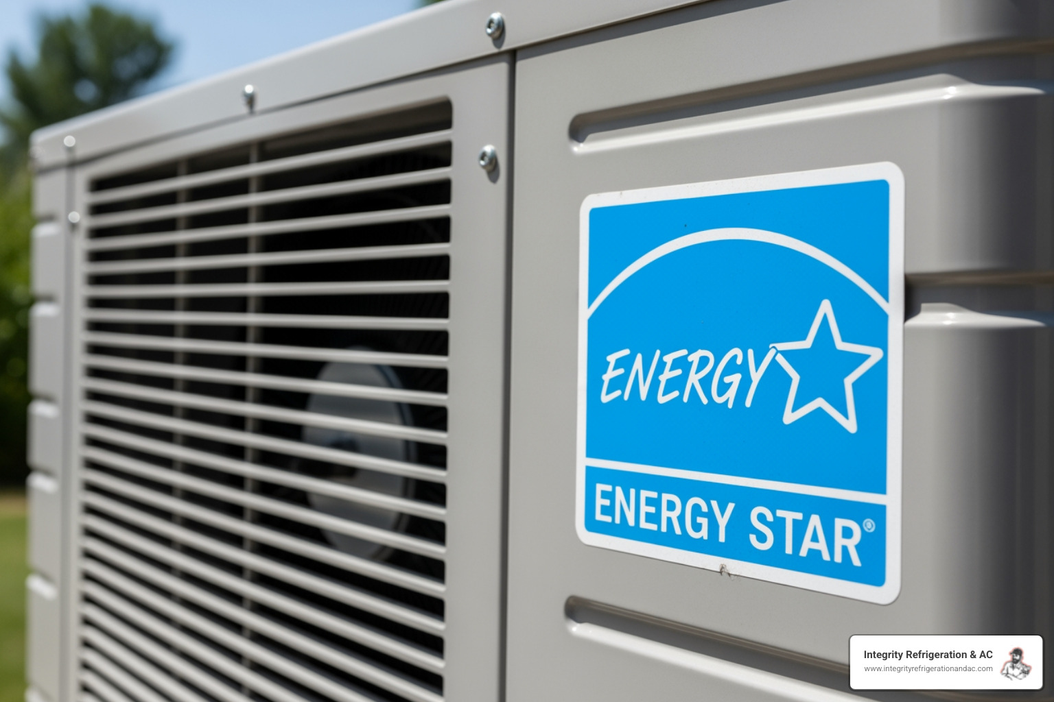 Energy Star logo on an AC unit - affordable hvac installation in kissimmee fl Energy Star logo on an AC unit - affordable hvac installation in kissimmee fl