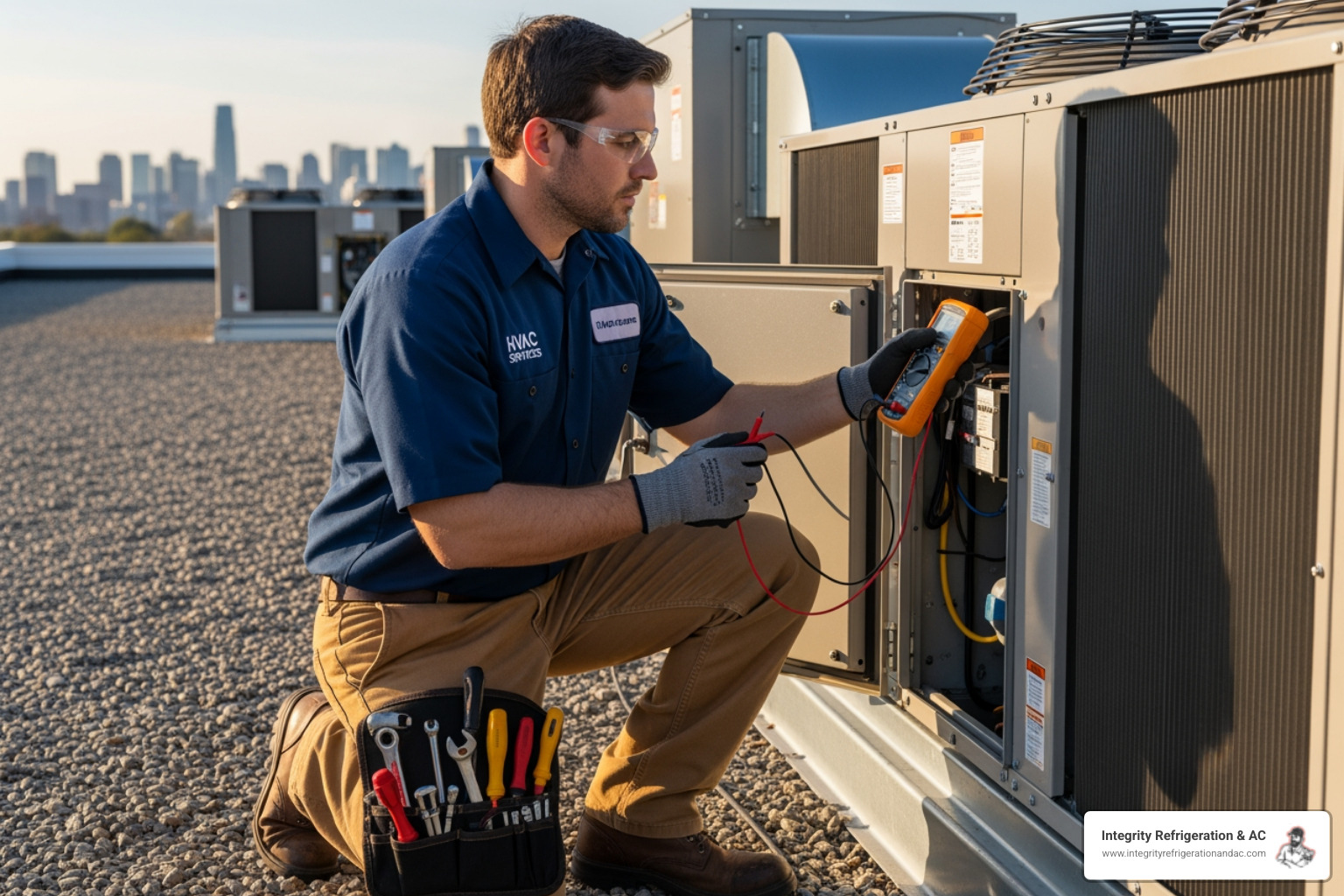technician performing maintenance on a commercial HVAC unit - commercial hvac repair in dundee fl technician performing maintenance on a commercial HVAC unit - commercial hvac repair in dundee fl