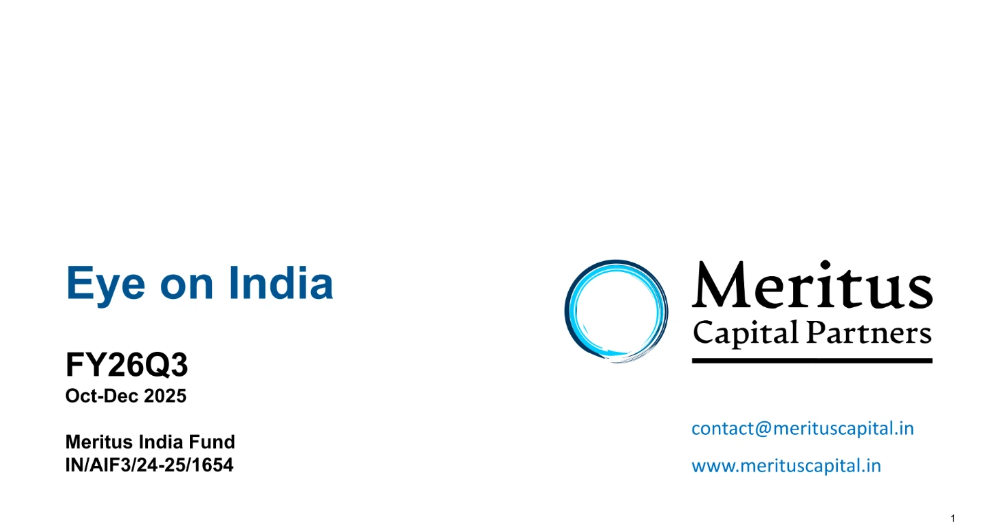 Cover of Eye on India FY26 Q3, October to December 2025, Meritus India Fund