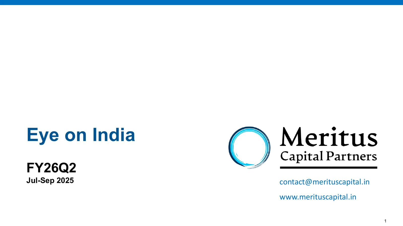 Cover of Eye on India FY26 Q2, July to September 2025