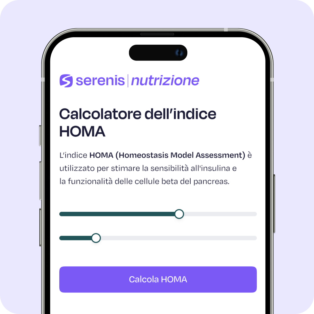 Schermata di test sul colesterolo Serenis