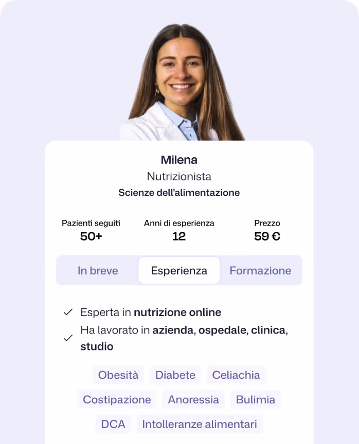 Profilo nutrizionista online