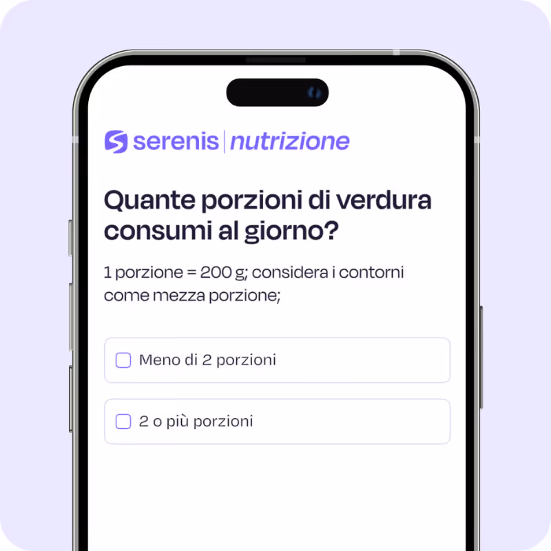 Schermata di test sul diabete Serenis
