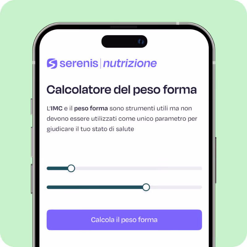 Schermata di test sul colesterolo Serenis