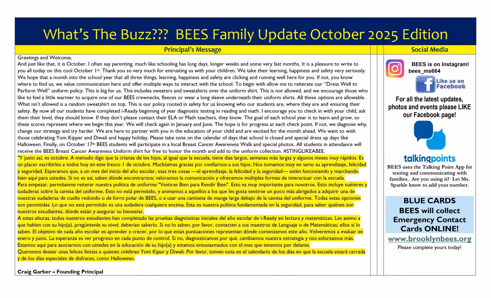 Bees Family Update Oct 2025