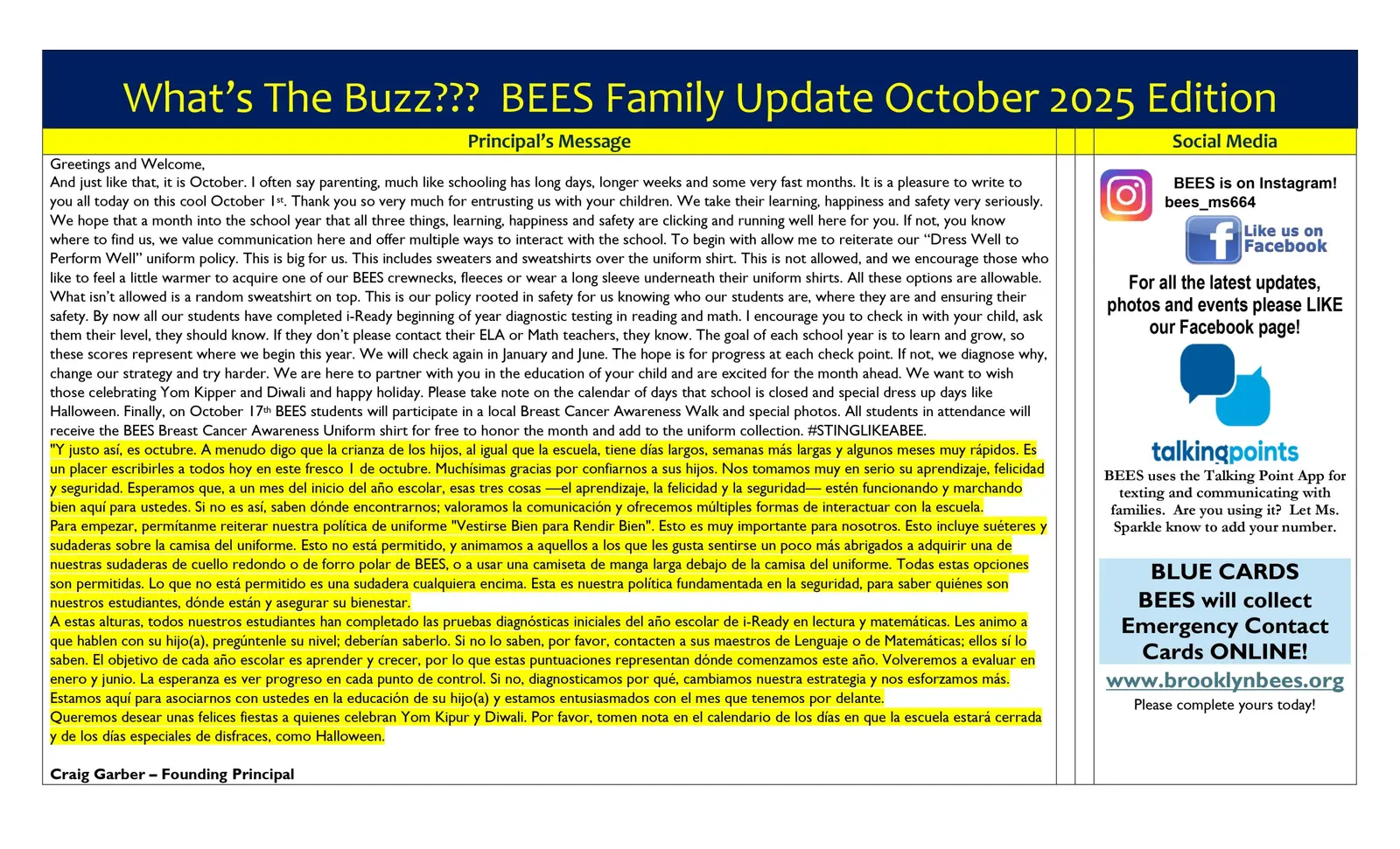 Bees Family Update Oct 2025