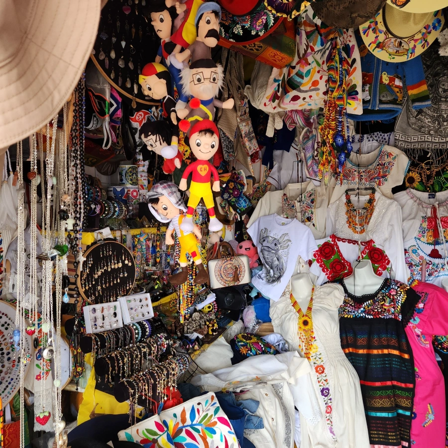 Colourful vendor stall in Mexico City