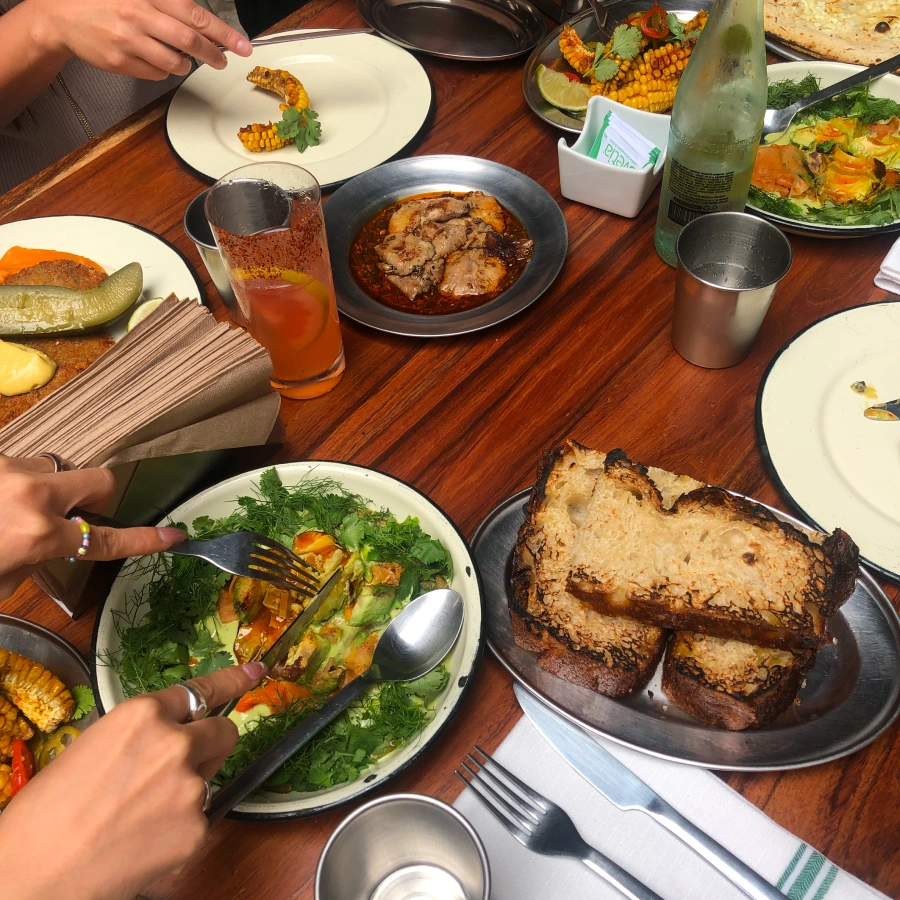 Colourful Mexican-vegetarian meal