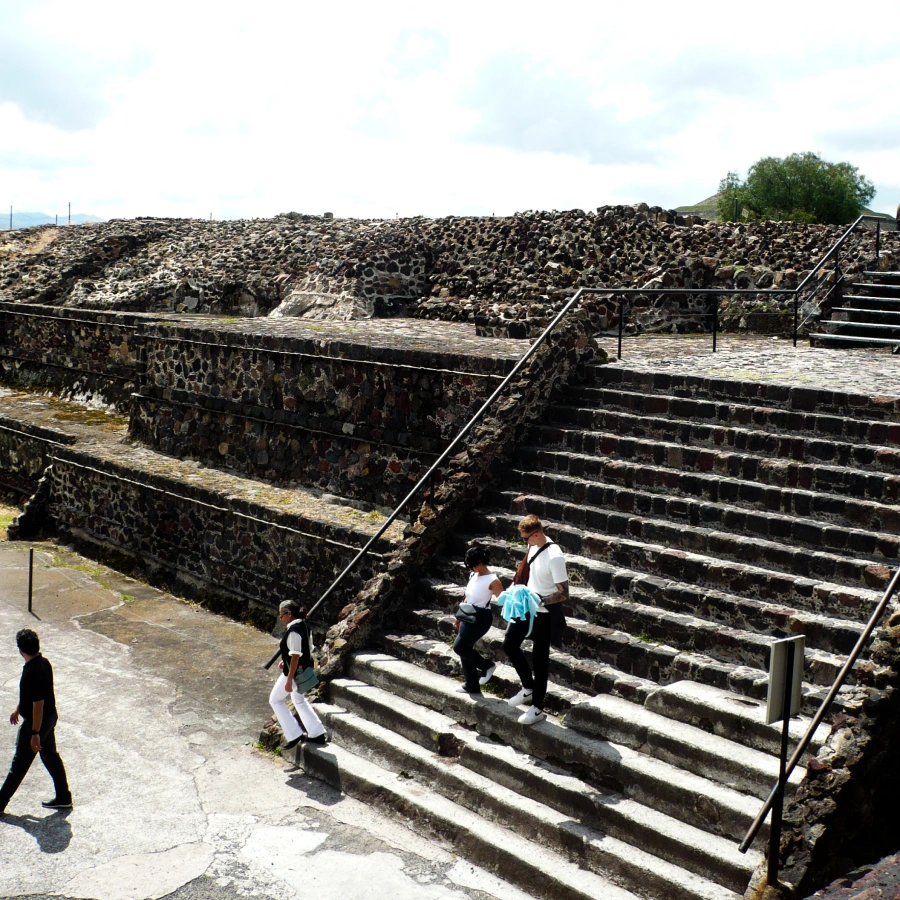 Step at the Teotihuacan pyramids