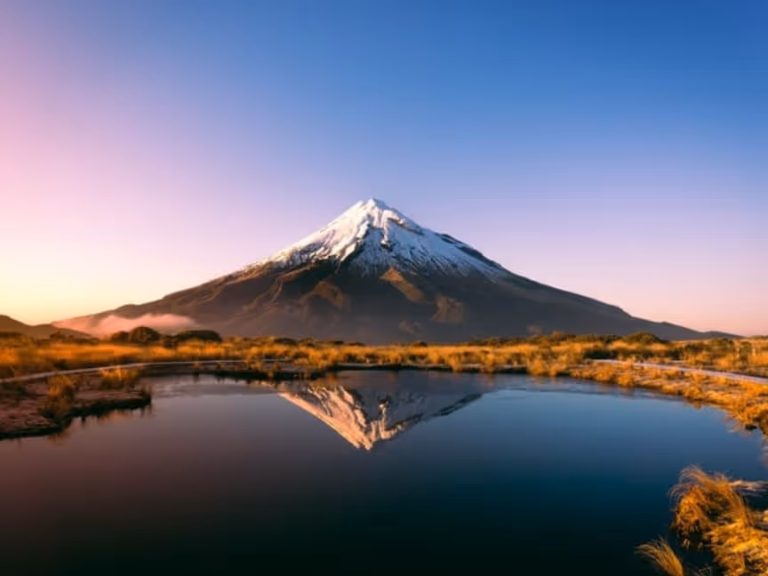 mountain and reflection on a lake