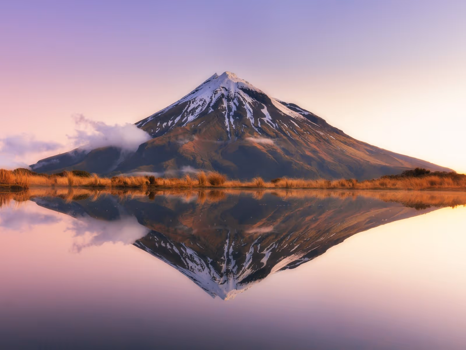 Mountain reflecting on the lake.
