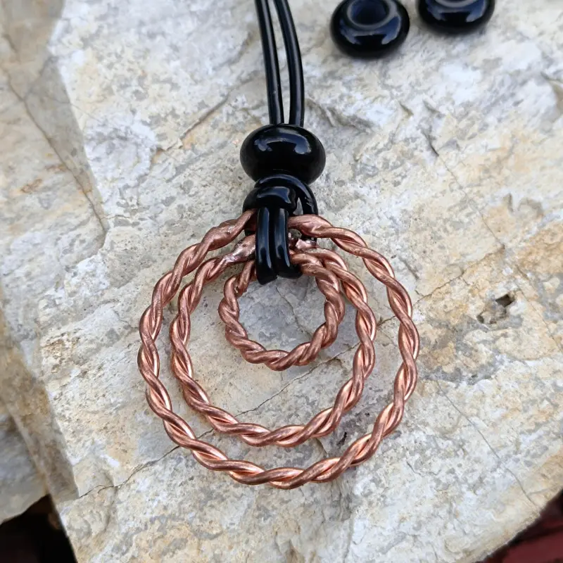  Sacred Trinity black onyx amulet by Samarit