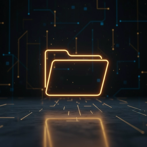 Ein digitaler Ordner der Content-Management darstellt