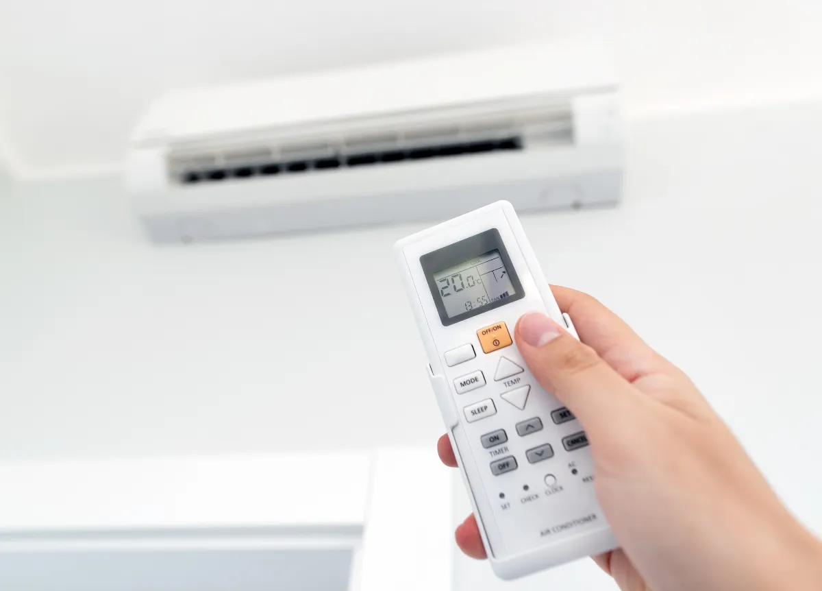 Télécommande d'une climatisation murale réversible