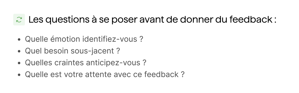 Les questions se poser avant de donner du feedback