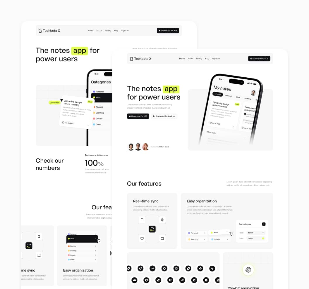 Techbeta X - Pages Included - Tech App Webflow Template