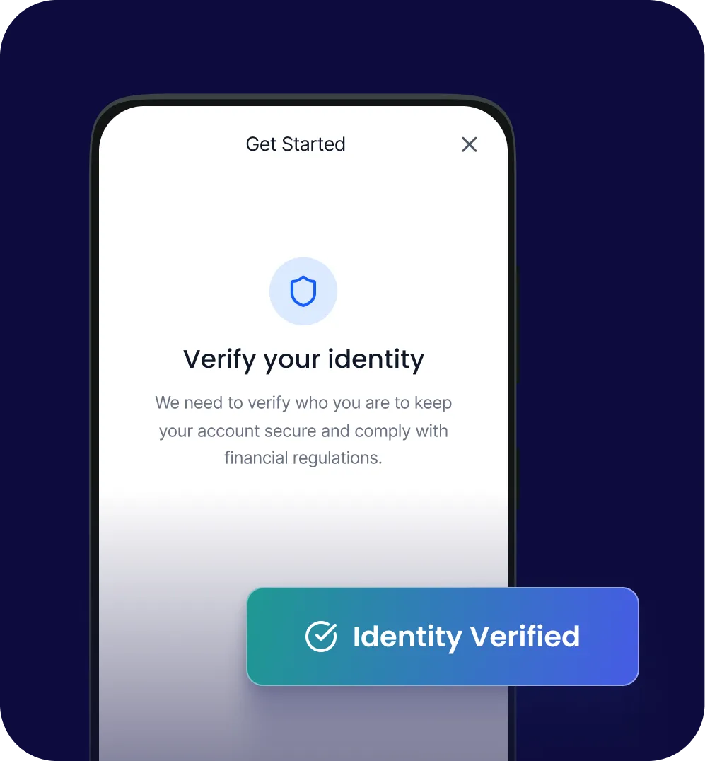 A phone with the identity verified button on it.