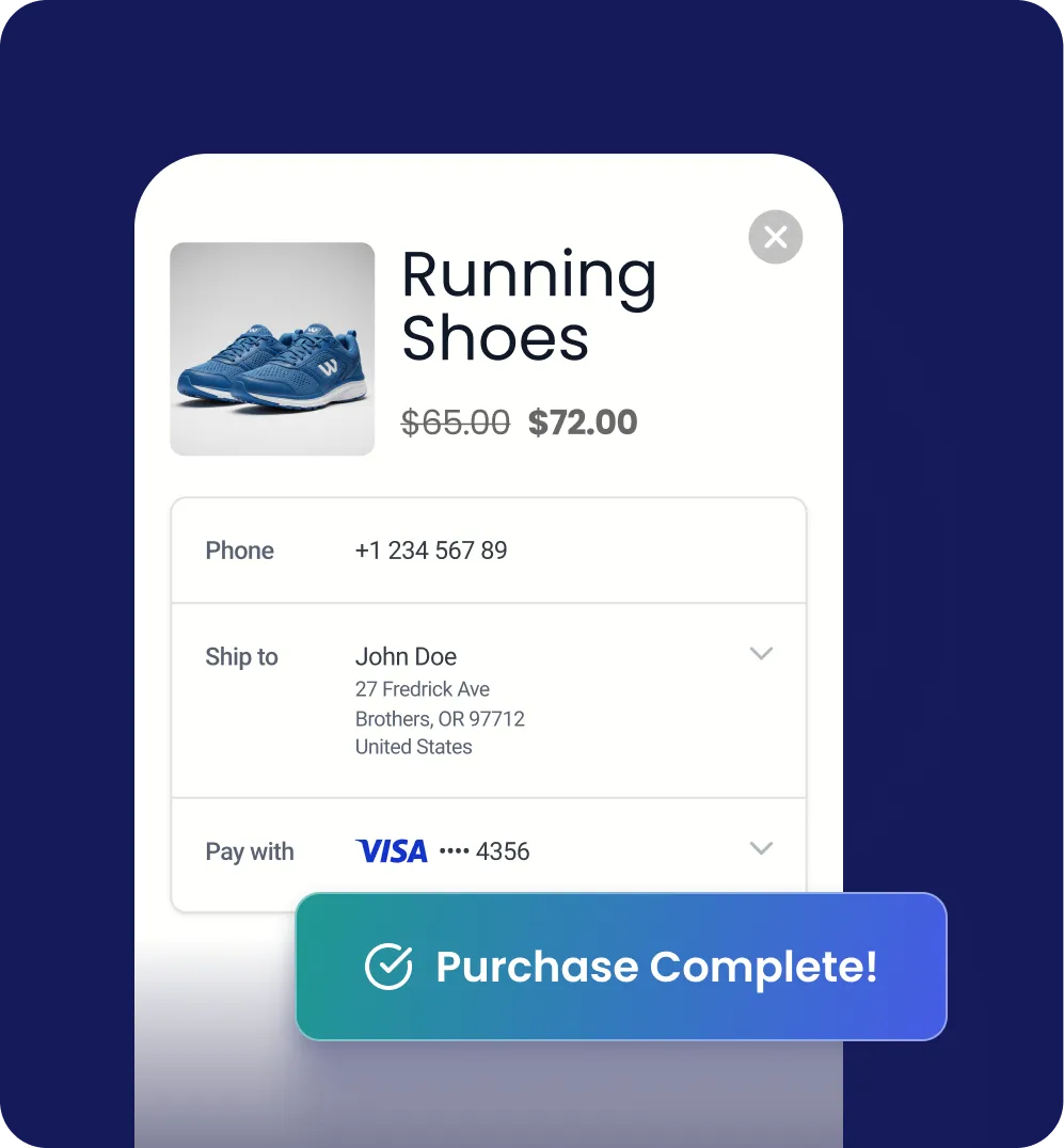 A cell phone with a running shoe on the screen.