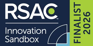 RSAC Innovation Sandbox logo with text 'FINALIST 2026' on a green vertical banner.