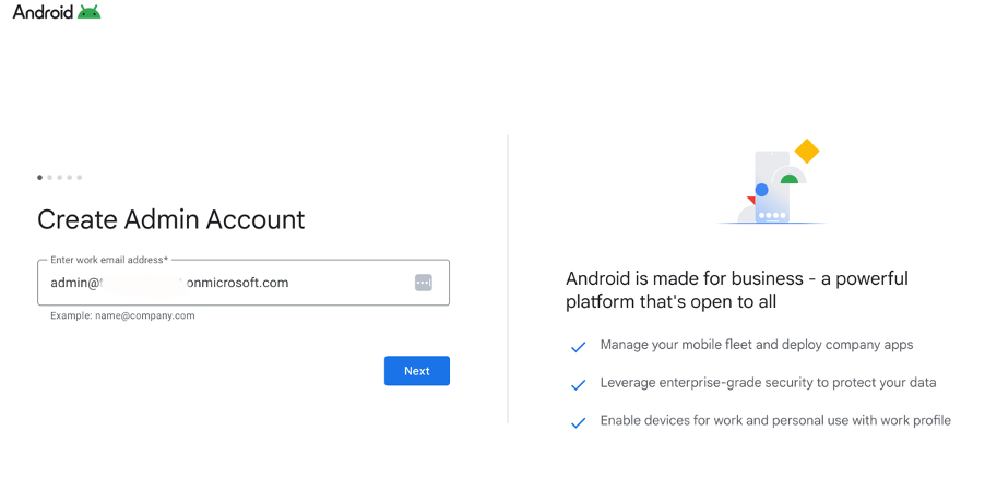 "Screenshot of the Google Admin Console sign-in page with the email address field visible."