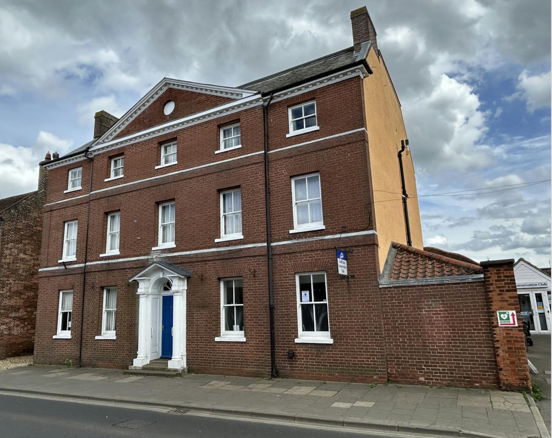 The front of the Conni, Swaffham Conservative Club, place to drink and socialise in Swaffham