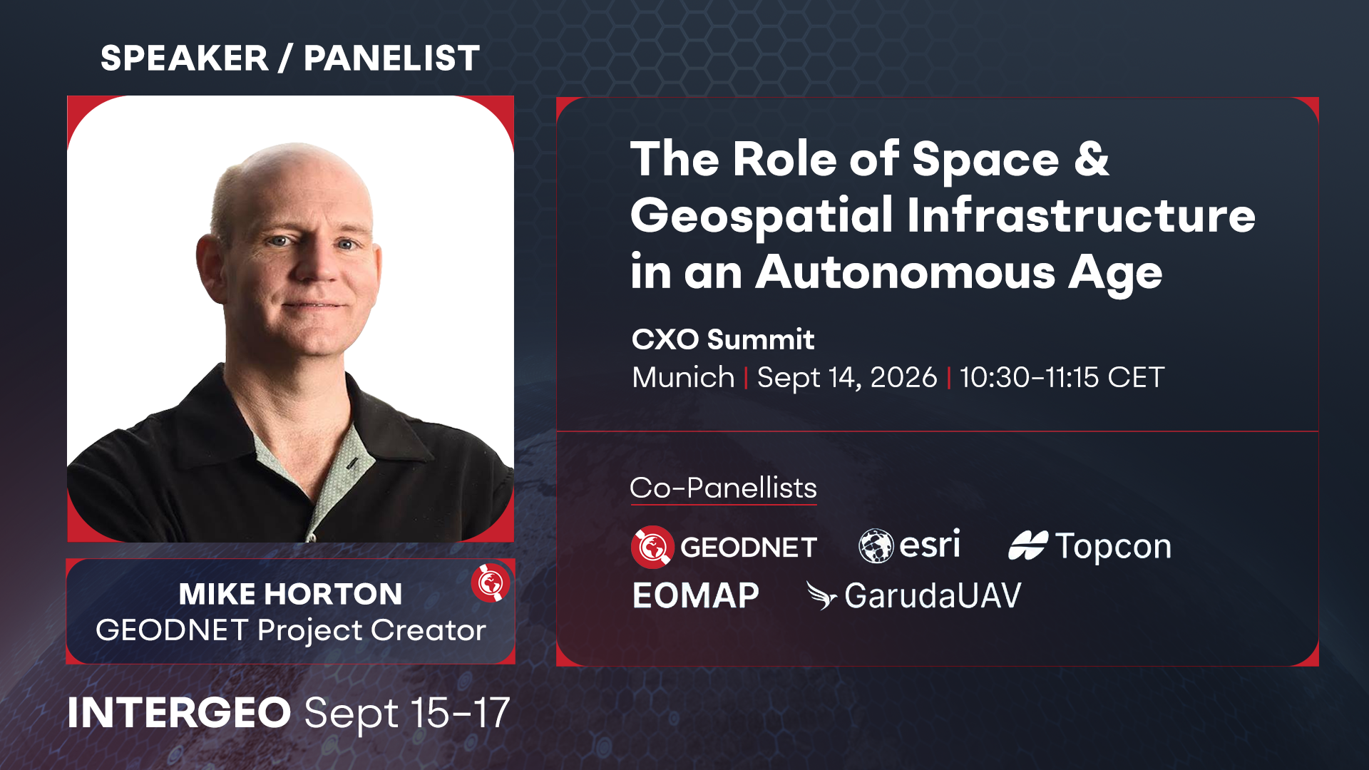 Mike Horton speaker announcement for the September 2026 CXO Summit in Munich.