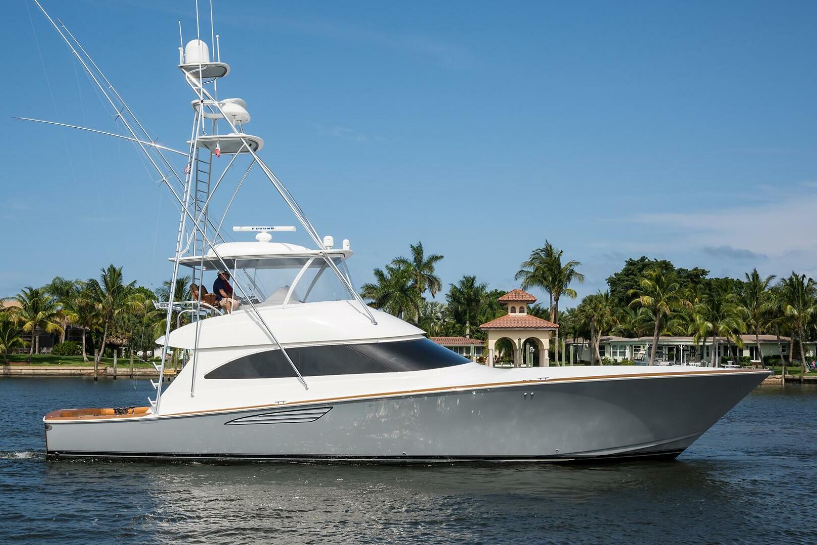 Viking Fishing Charter Boat in the water.