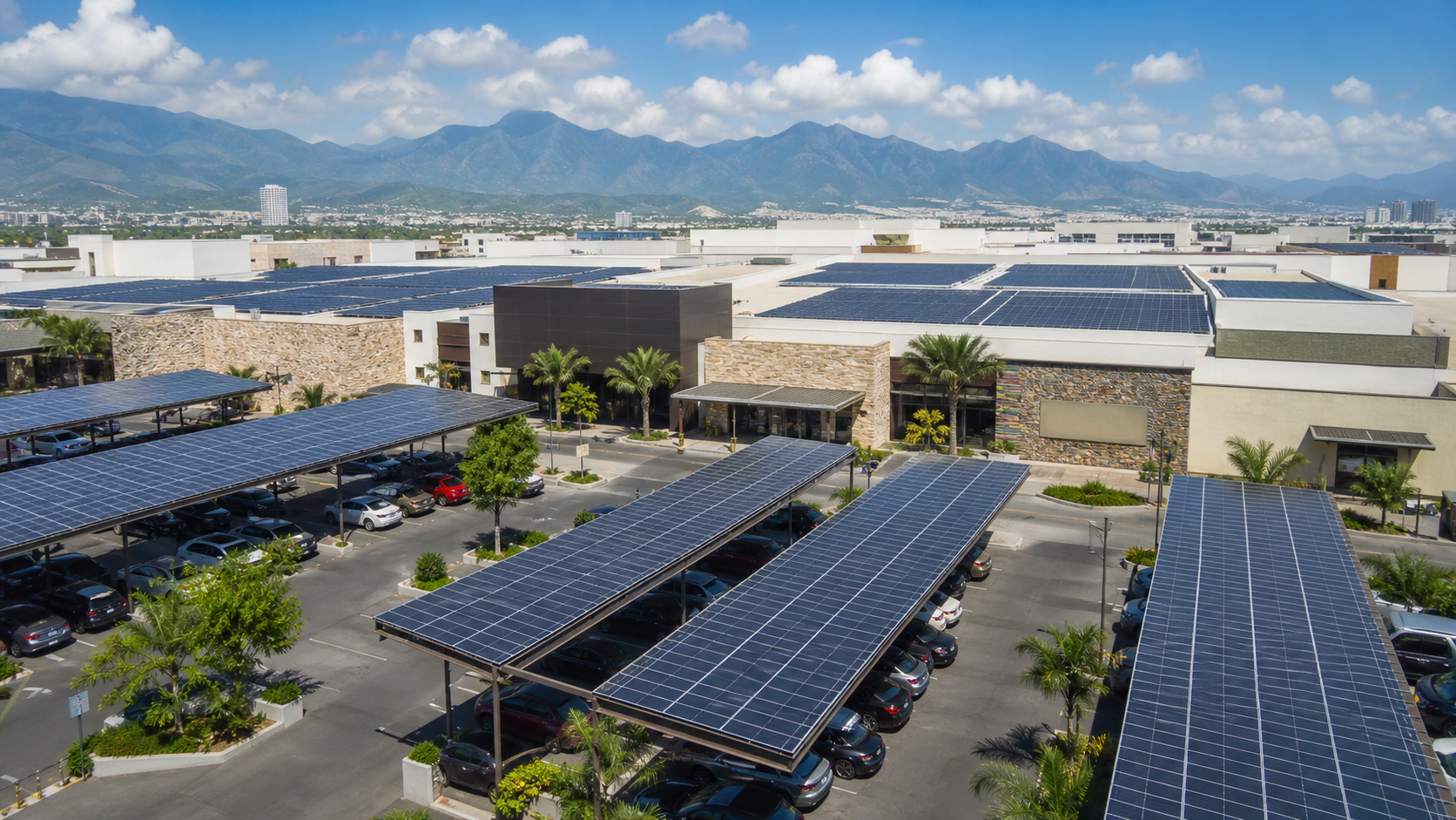 Paneles solares para centros comerciales y plazas: casos reales en México