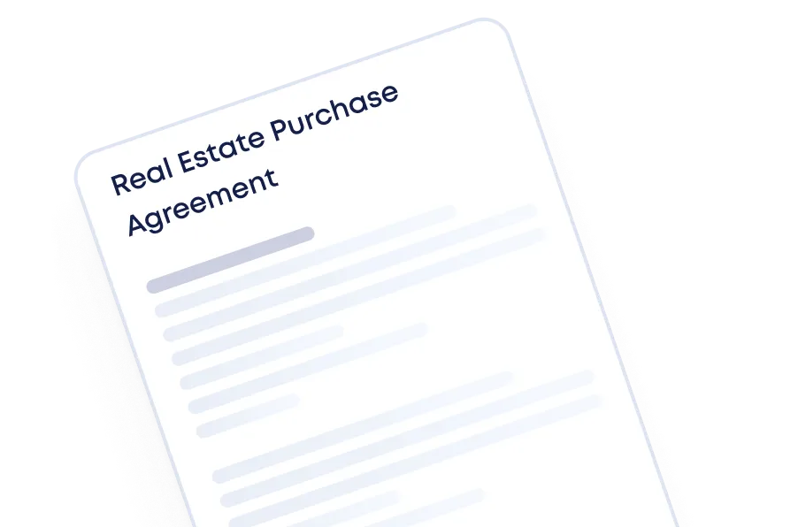 Real estate purchase agreement image