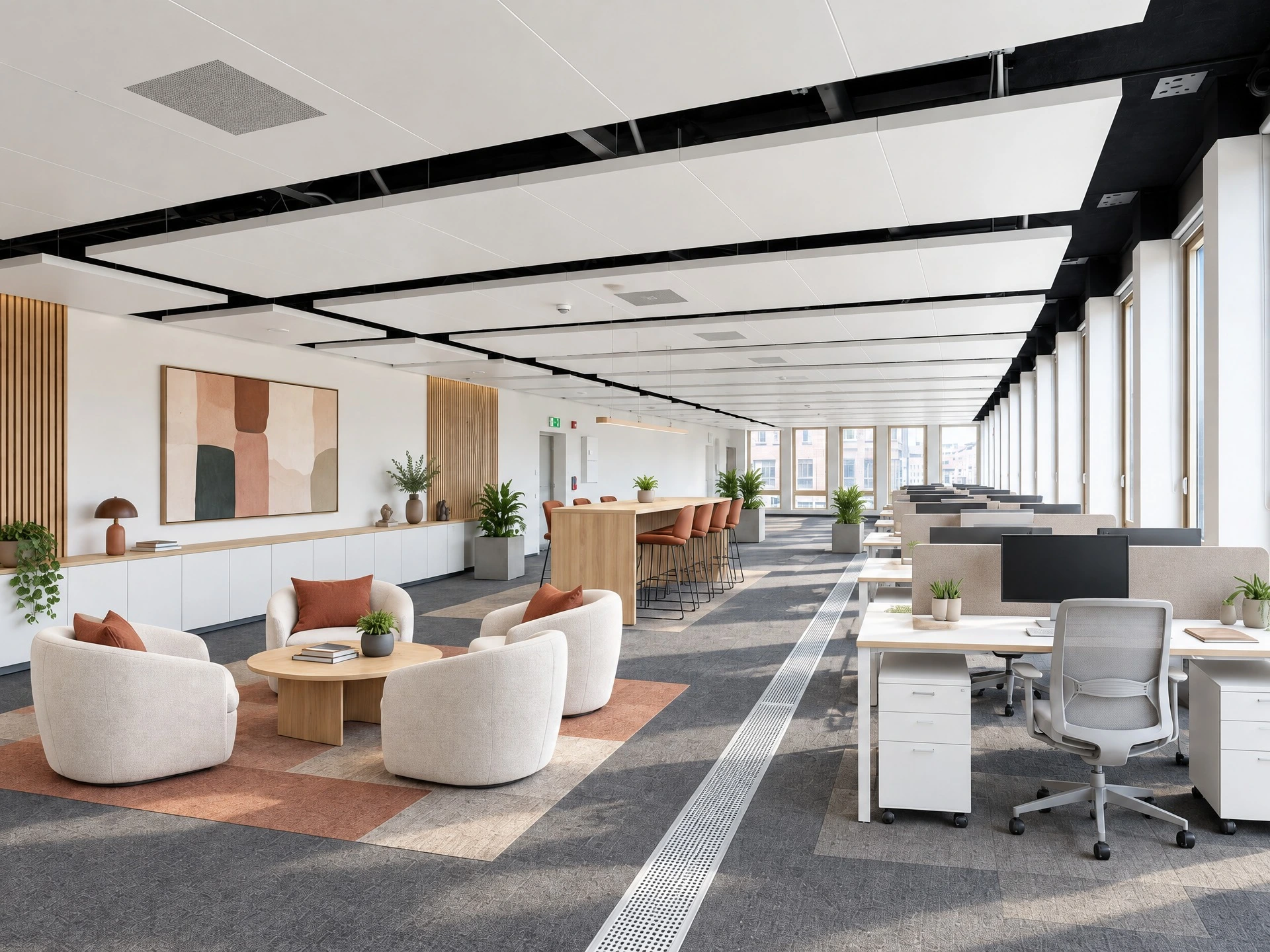 Office after virtual staging, style 1